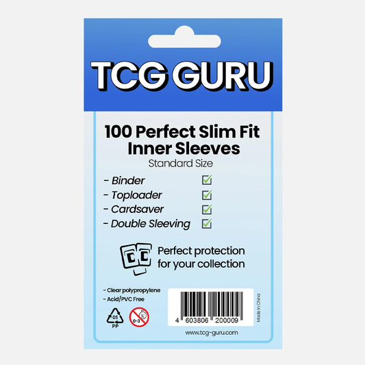 TCG GURU Schutzhüllen - Perfect Slim Fit Inner Sleeves (100) - Transparent